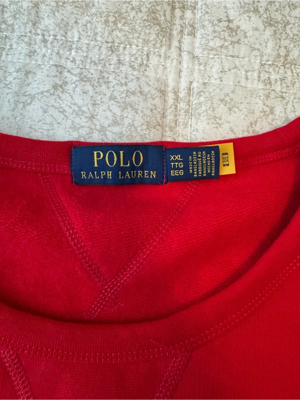 Polo by Ralph Lauren Red Crewneck Sweatshirt with Navy Pony Size XXL
